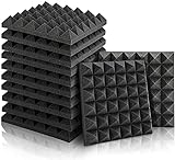 Akustikschaumstoff, 12 Stück Schaumstoff Pyramiden für Podcasts, Aufnahmestudios, Büros,...